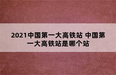 2021中国第一大高铁站 中国第一大高铁站是哪个站